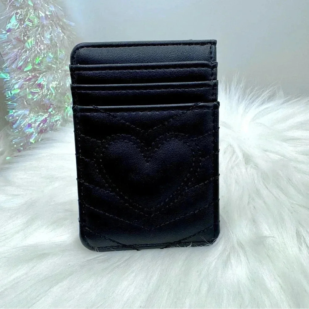 Black Love Heart Card Holder